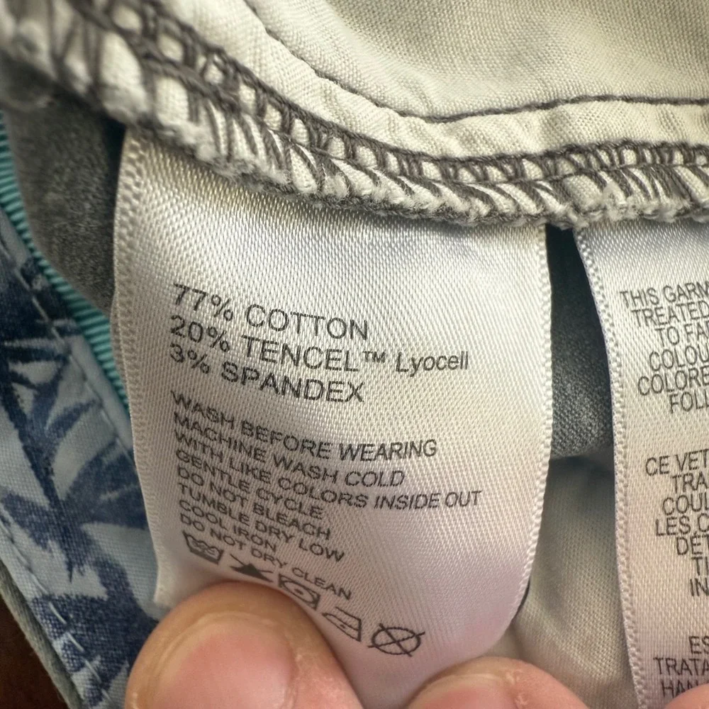 Tommy Bahama‎ Boracay Chinos Mens 38x30 Gray Cotton Tencel Stretch Pants
